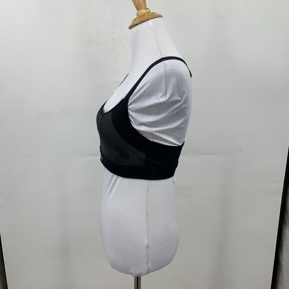 Under Armour Camo Sports Bra Women S Small Black Racerback Padded Crop Stretch - Picture 6 of 11